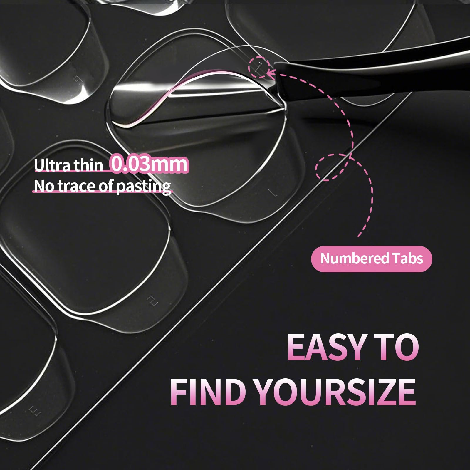 MESTYOICR tab edge detail showing 0.3mm thinness for natural feel