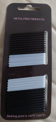 Metal Free Styling close-up of four interior ridges on a pin, improved hair grip