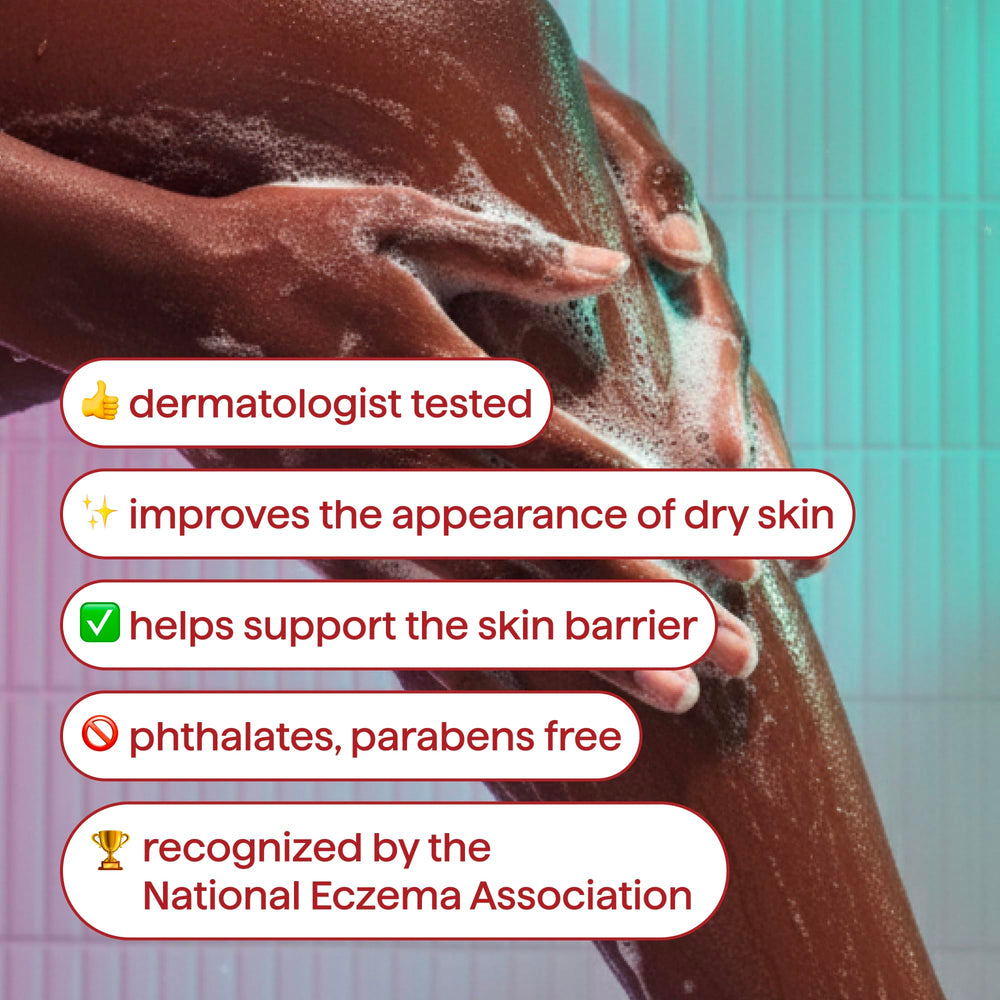 Method colloidal oatmeal graphic highlighting soothing barrier support