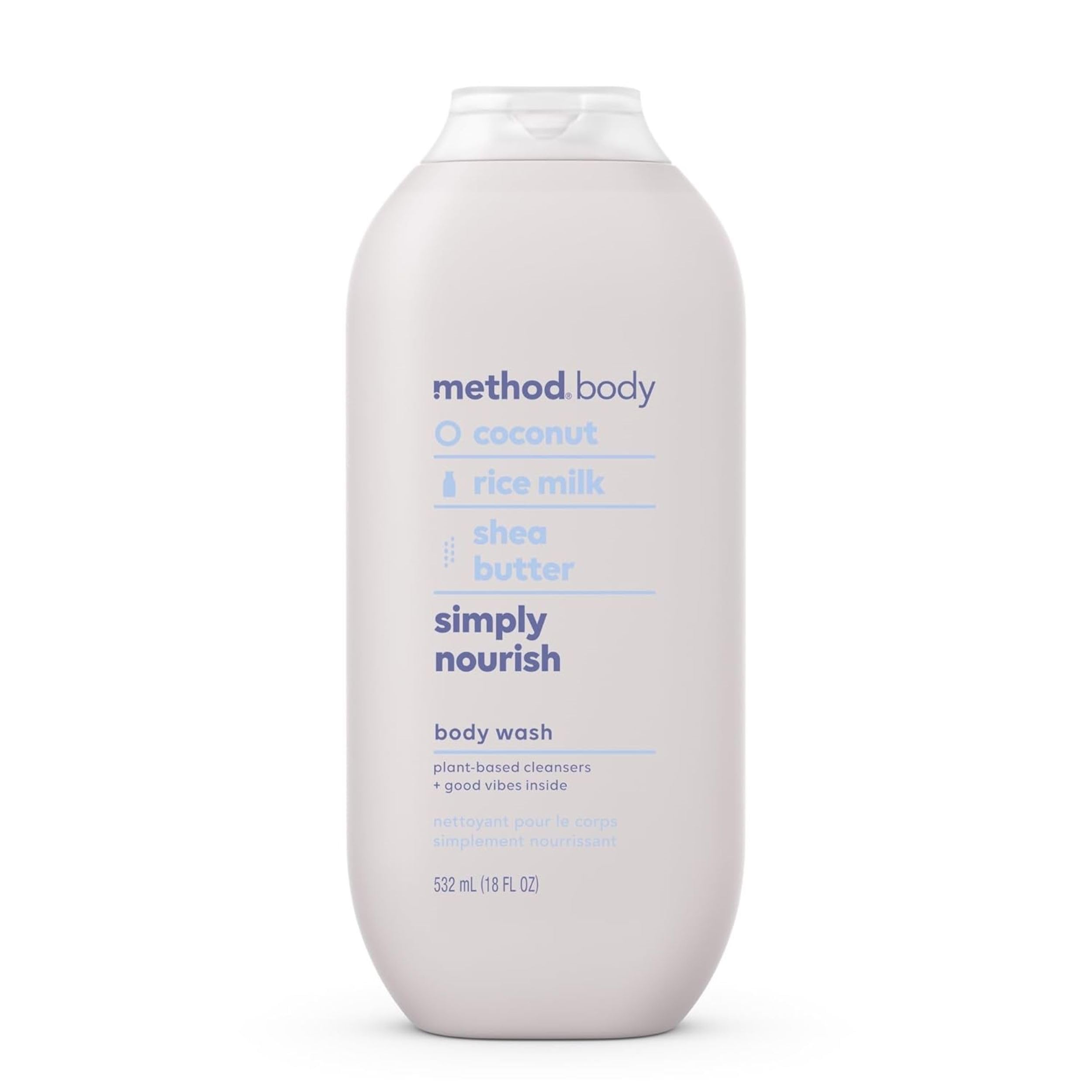 Method front bottle view showing label and gentle daily cleansing benefit