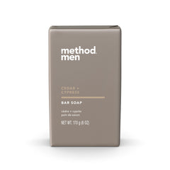 Method cedar & cypress front packaging showing bar and benefit of clean scent
