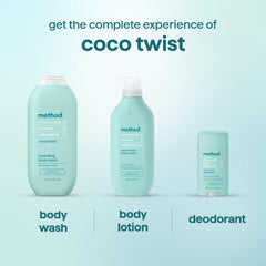Method Coco Twist in bathroom scene conveying spa-like scent and daily ritual