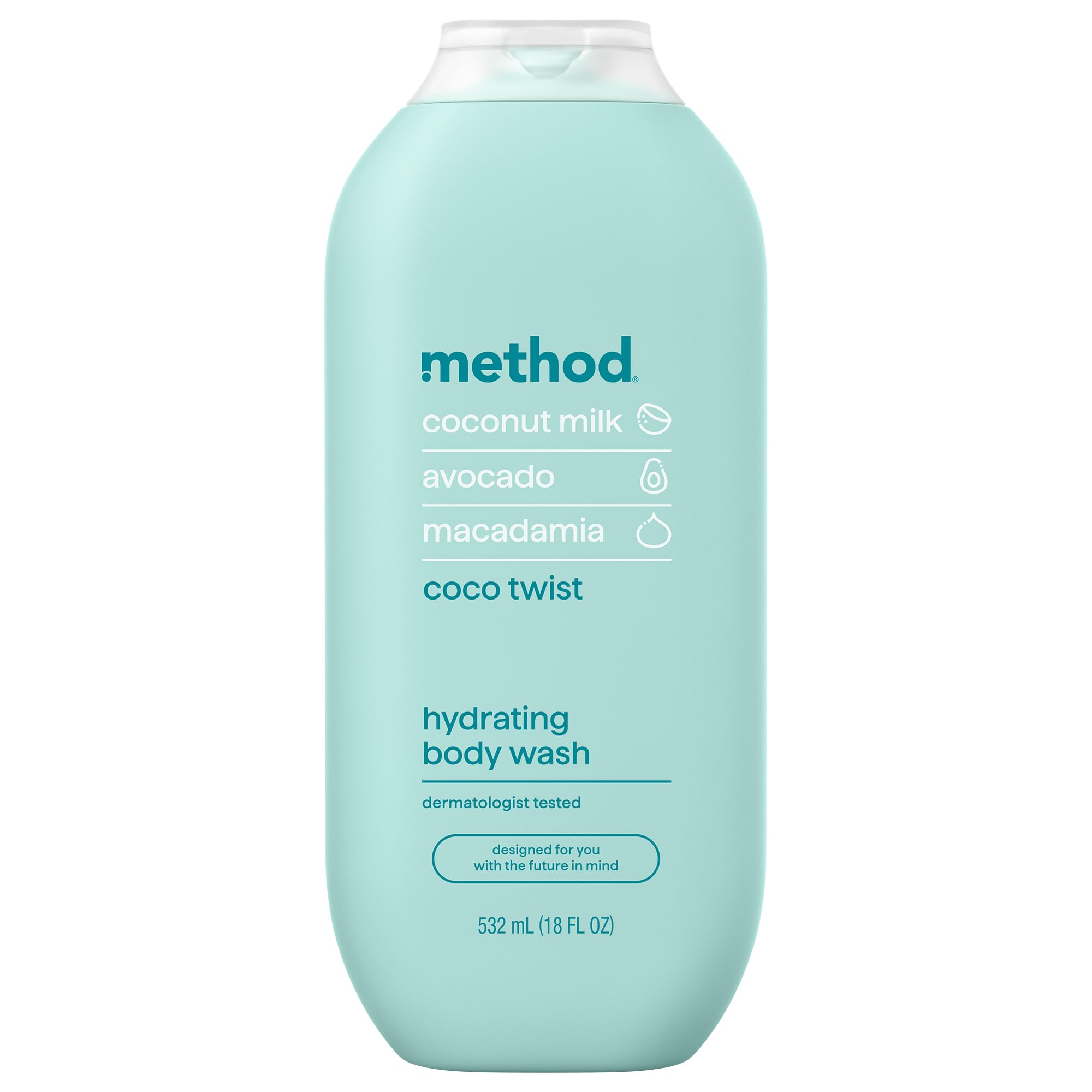 Method Coco Twist front label showing coconut-milk scent and moisturizing benefit