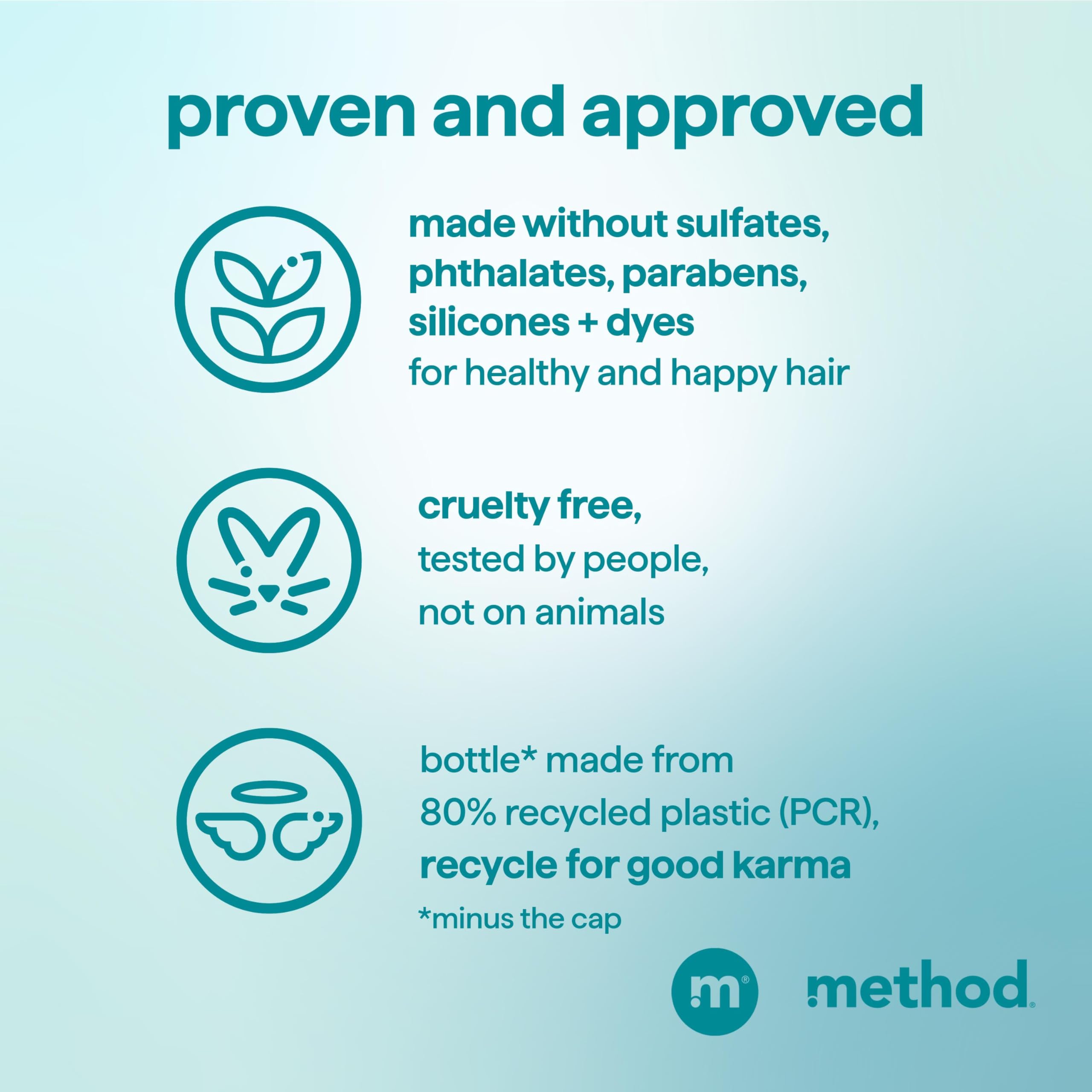 Method co‑wash after rinse revealing defined, bouncy curls and softness