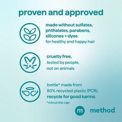 Method co‑wash after rinse revealing defined, bouncy curls and softness