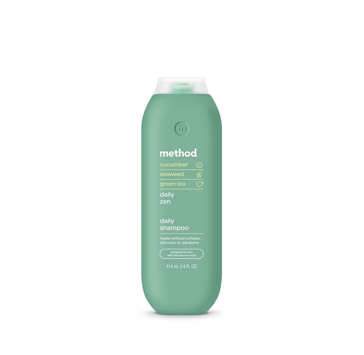 Method front packaging showing 14 oz bottle and clean design benefit: easy identification