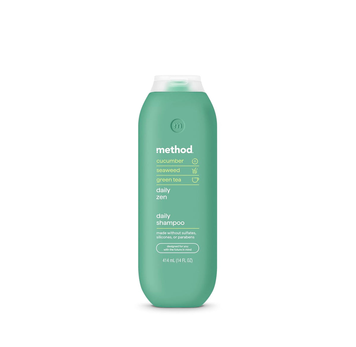 Method front packaging showing 14 oz bottle and clean design benefit: easy identification