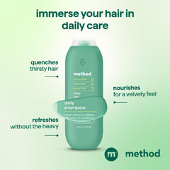 Method close-up foam texture demonstrating lightweight lather and gentle cleanse benefit