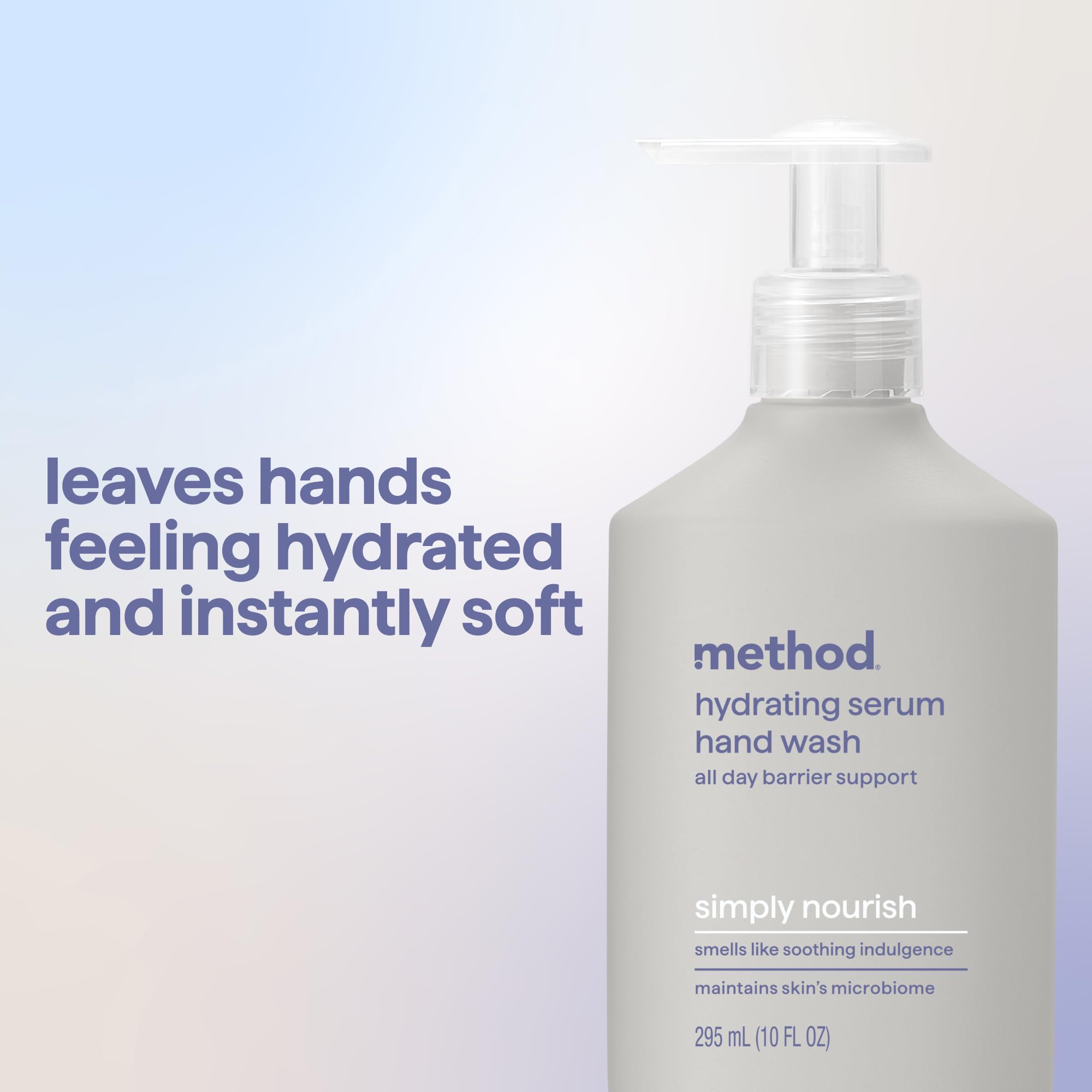 Method close-up foam lather demonstrating gentle cleanse benefit