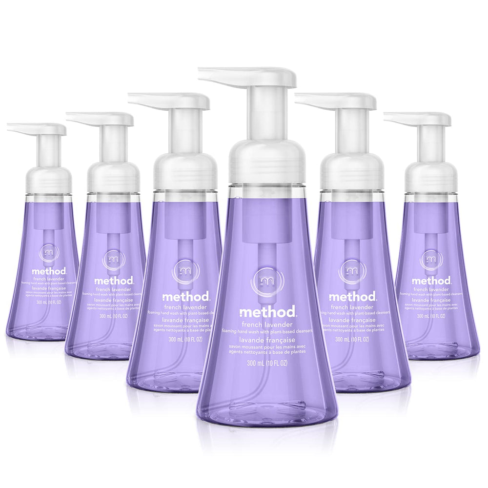 Method French Lavender front packaging showing six 10 fl oz bottles and scent