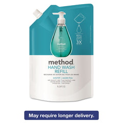 Method gel hand wash refill pouring into pump bottle for easy refill and less waste