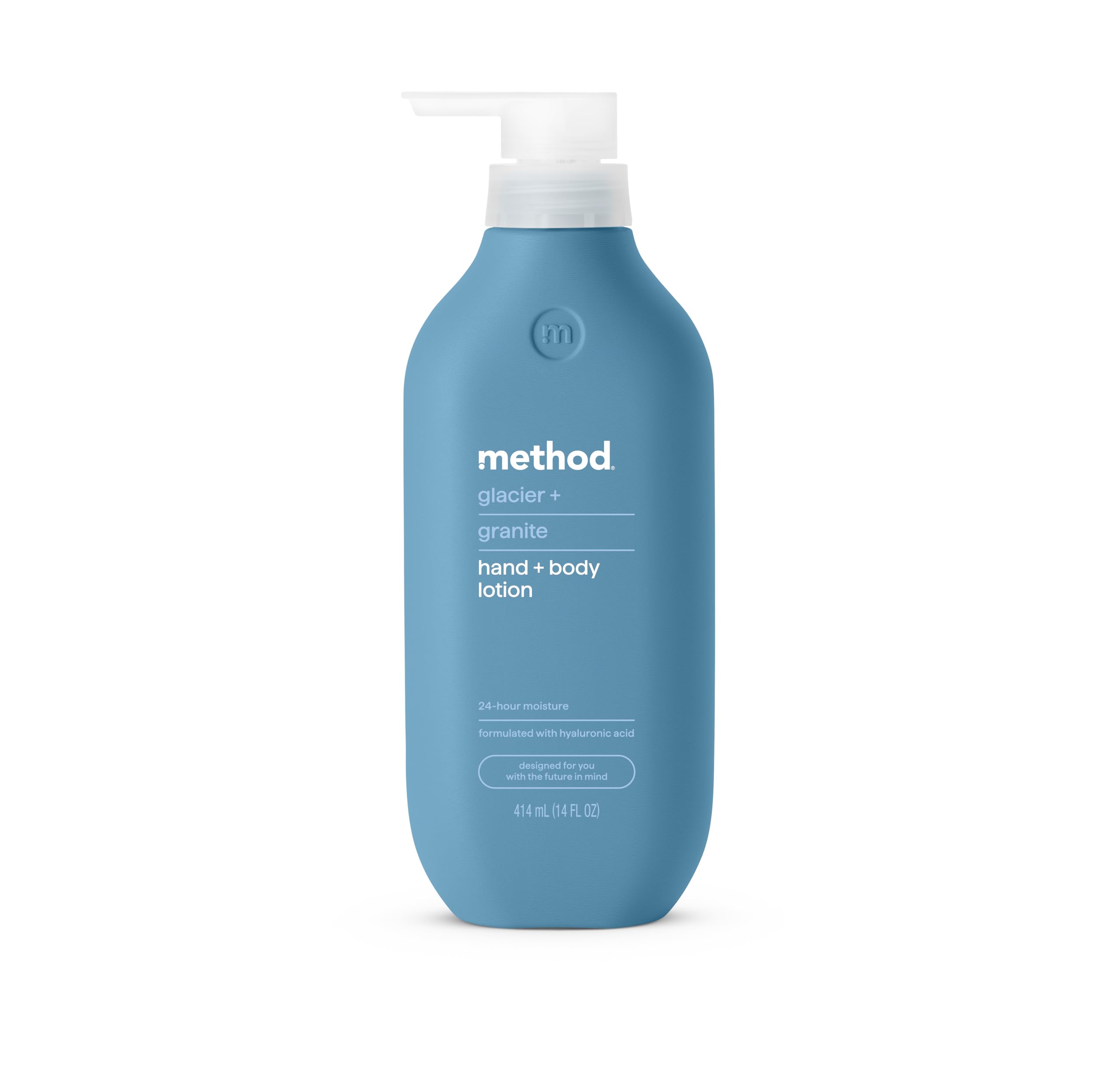 Method Glacier + Granite front packaging showing 14 fl oz bottle and label benefit