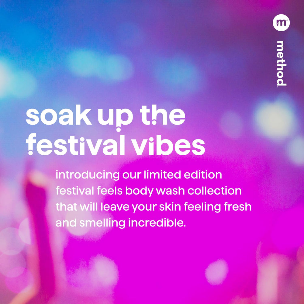Method Hip Hop Heat styled in bathroom setting showing festival vibe and shelf appeal