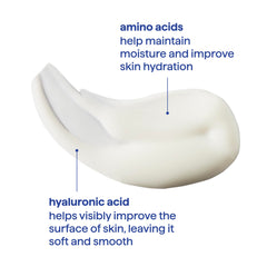 Method ingredient visual of hyaluronic acid droplet indicating lasting hydration
