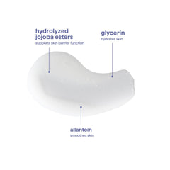 Method ingredients label showing jojoba esters and glycerin benefit