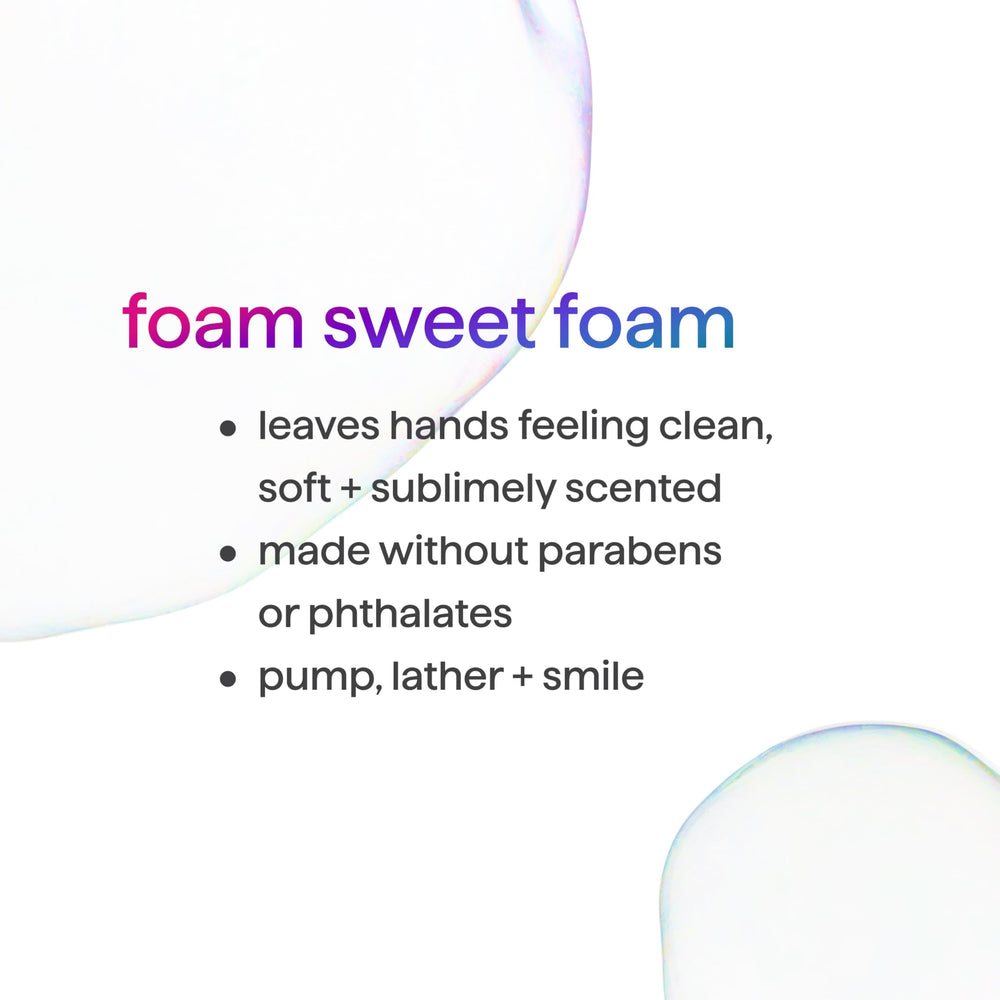 Method foam texture in hand illustrating airy lather and quick spread benefit