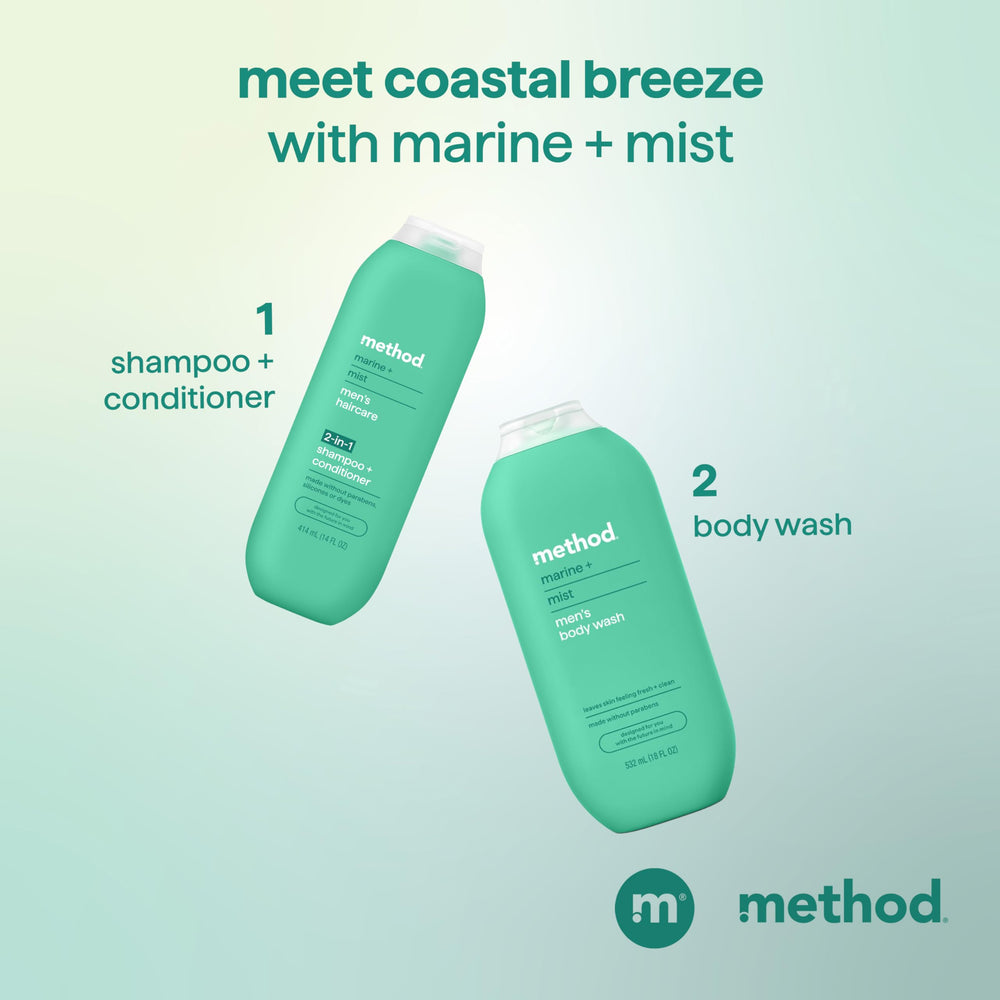 Method Marine + Mist scent mood image with water and citrus, conveys fragrance profile