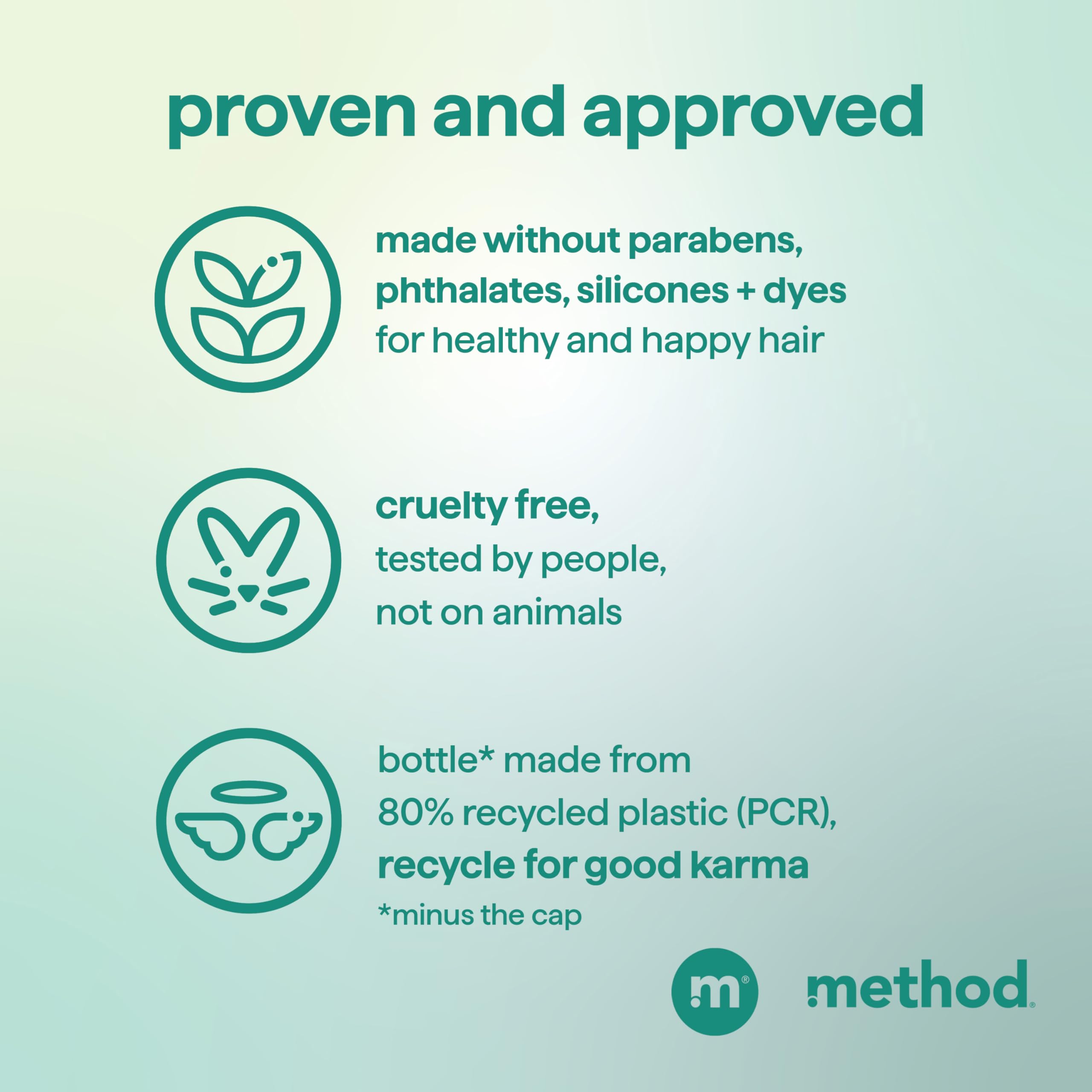 Method bottle in shower setting being used, illustrates quick daily wash