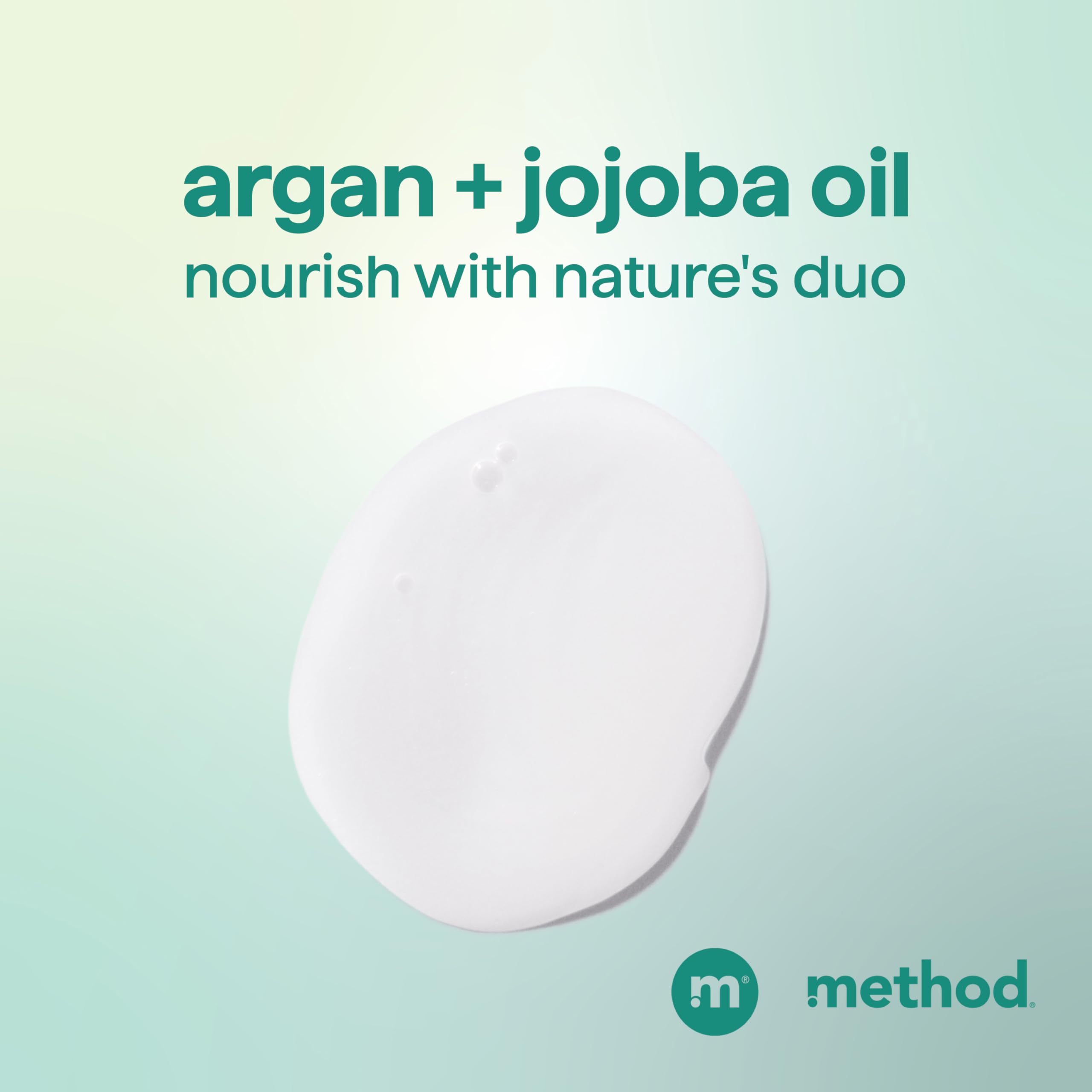 Method shampoo poured into hand forming lather, shows easy foaming action