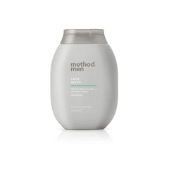Method men face wash front packaging showing clean 6 ounce bottle and branding benefit
