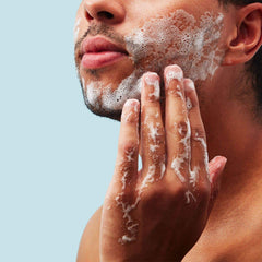 Method men face wash cucumber and seaweed ingredients display showing natural conditioning benefit