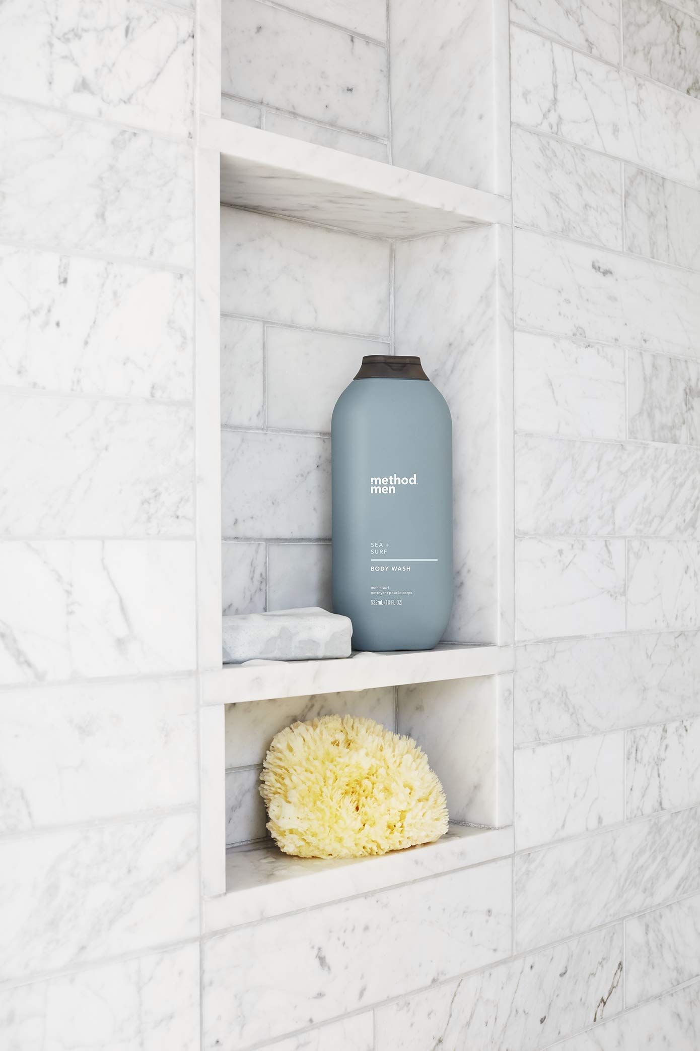 Method men in-shower use showing easy-rinse lather for daily freshness