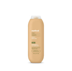 Method Men front packaging showing 2-in-1 bottle and moss meadow scent benefits