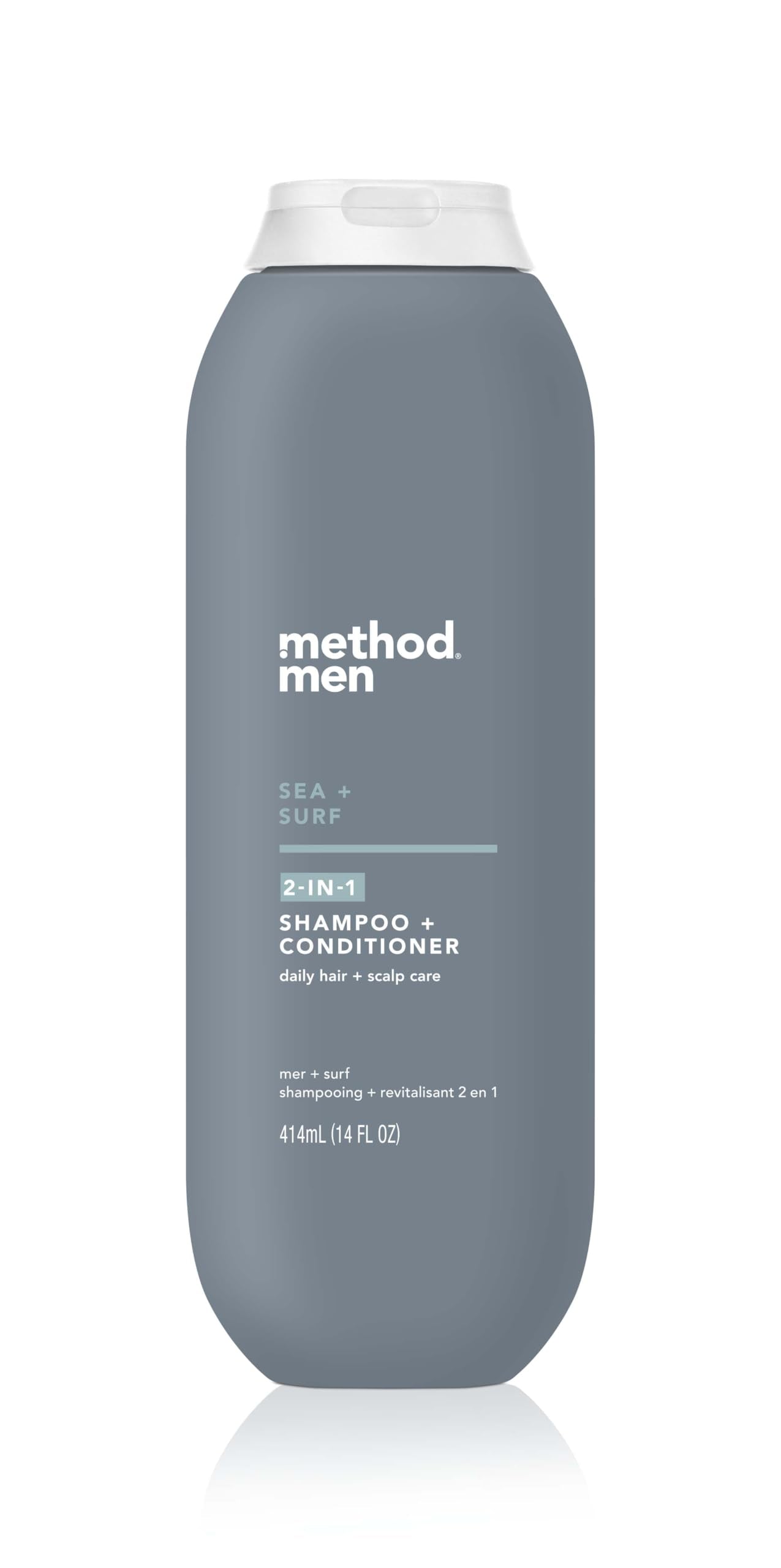 Method bottle front packaging showing Sea + Surf scent and benefits