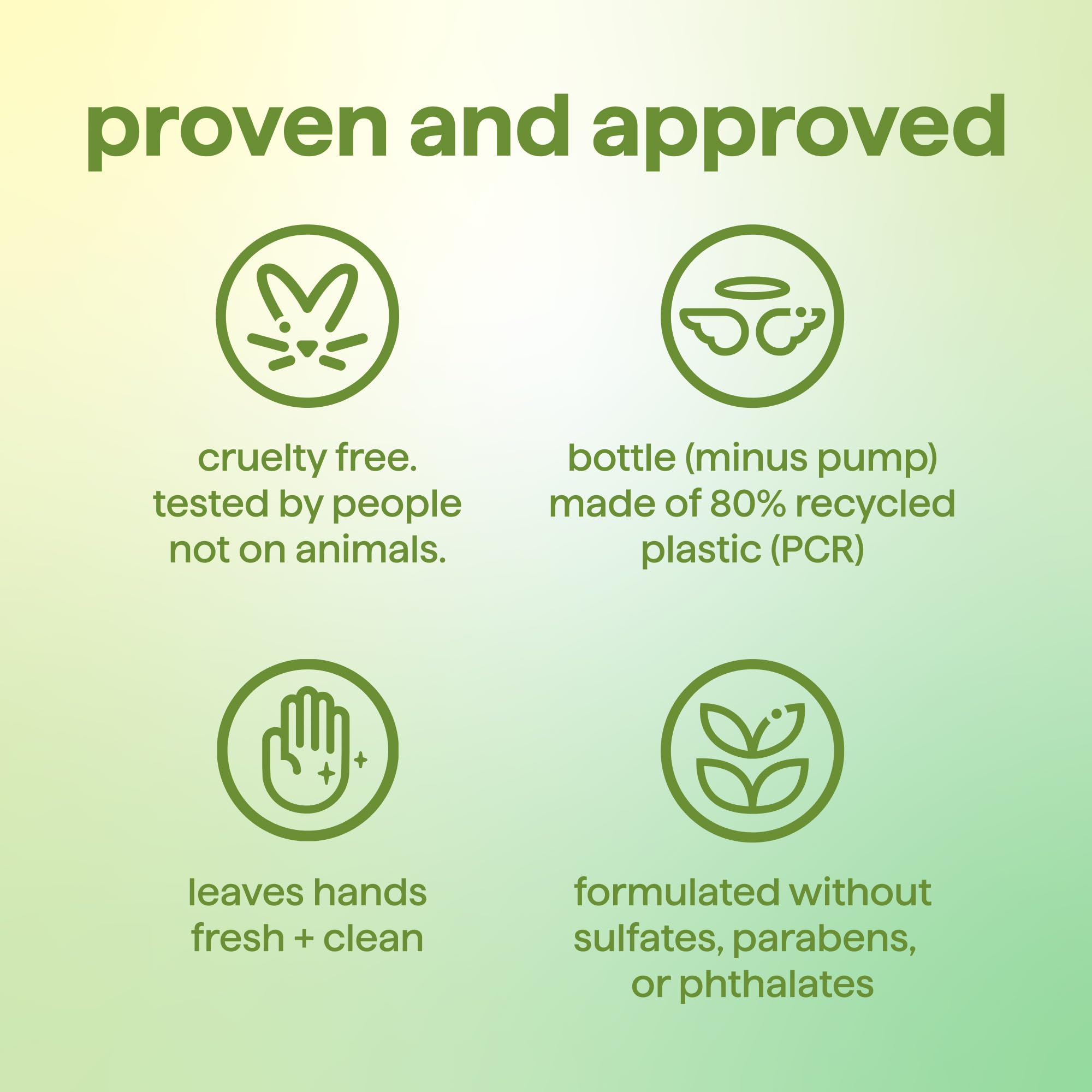 Method packaging note emphasizing 80% recycled plastic eco benefit