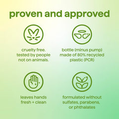 Method packaging note emphasizing 80% recycled plastic eco benefit