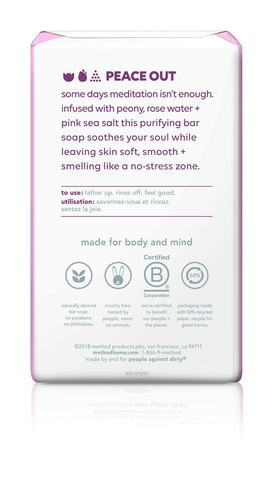 Method bar close-up texture revealing smooth surface and gentle cleanse benefit