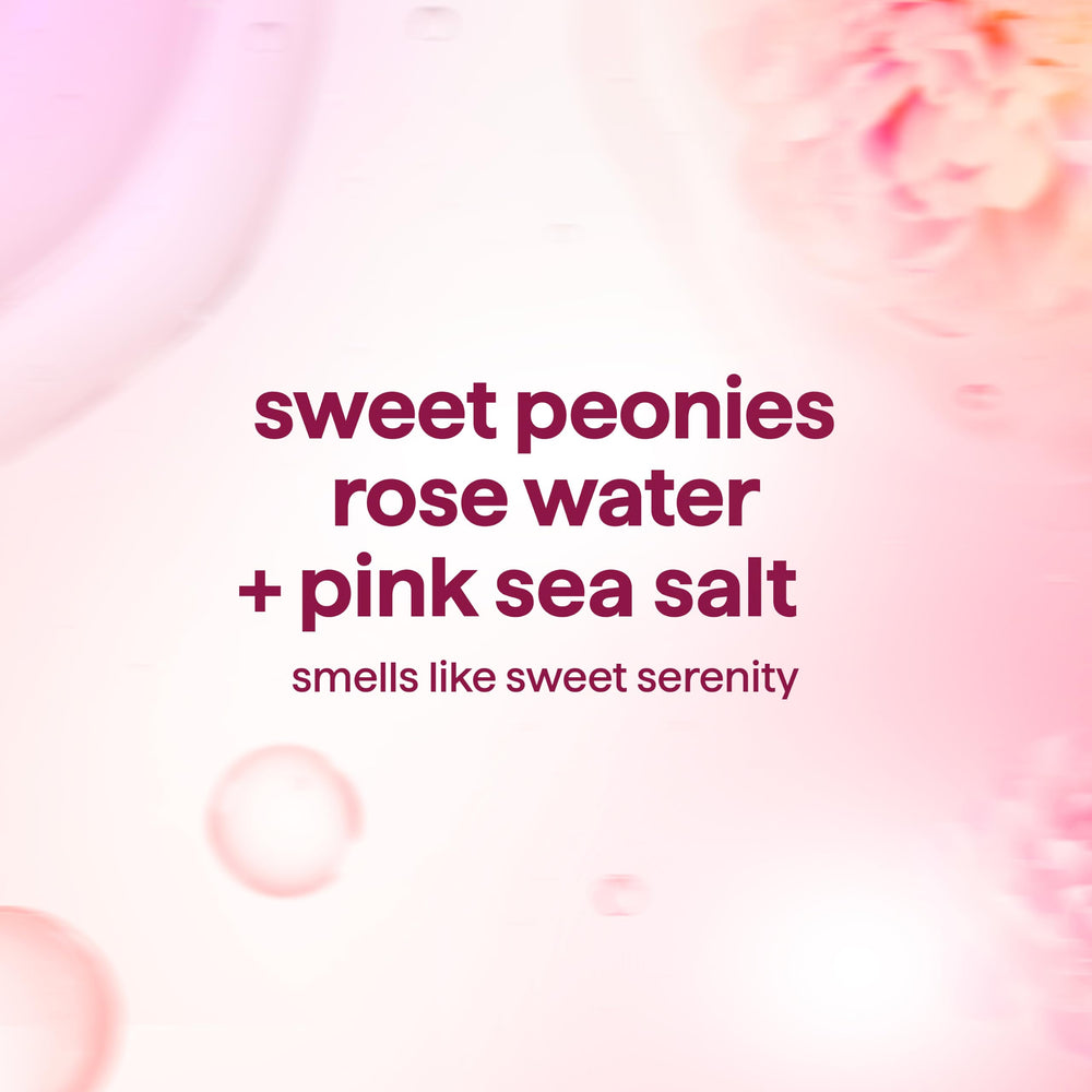 Method Pure Peace creamy lather on loofah showing rich foam for gentle cleansing