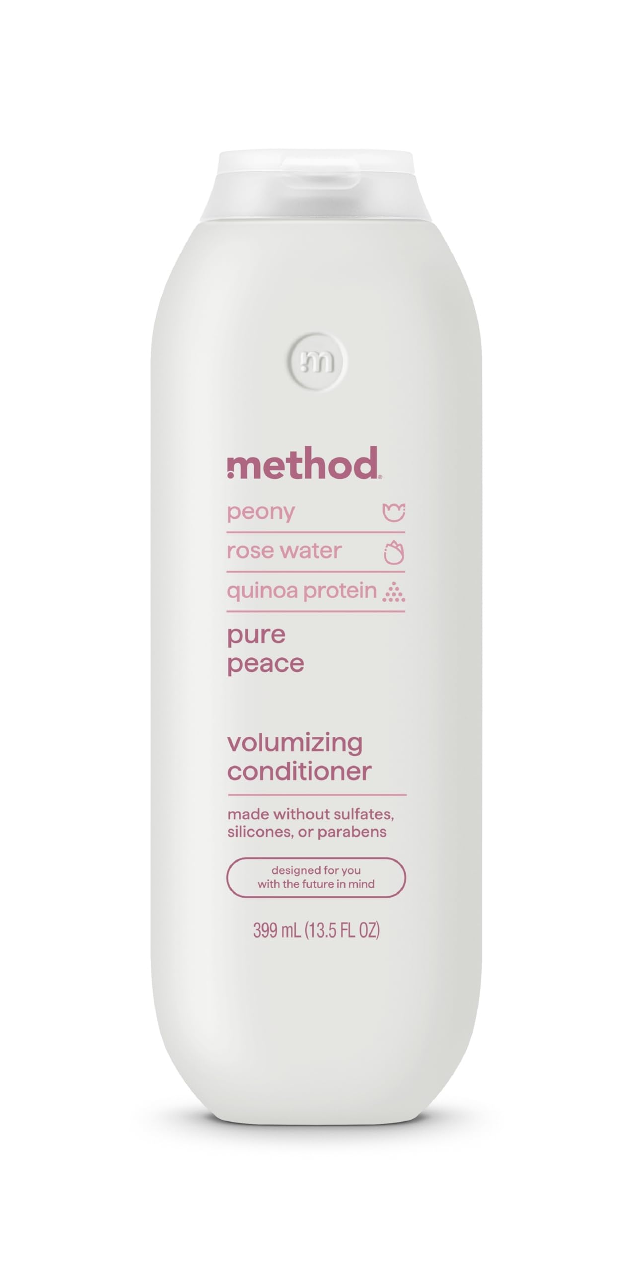 Method Pure Peace front packaging showing bottle and calming scent benefits