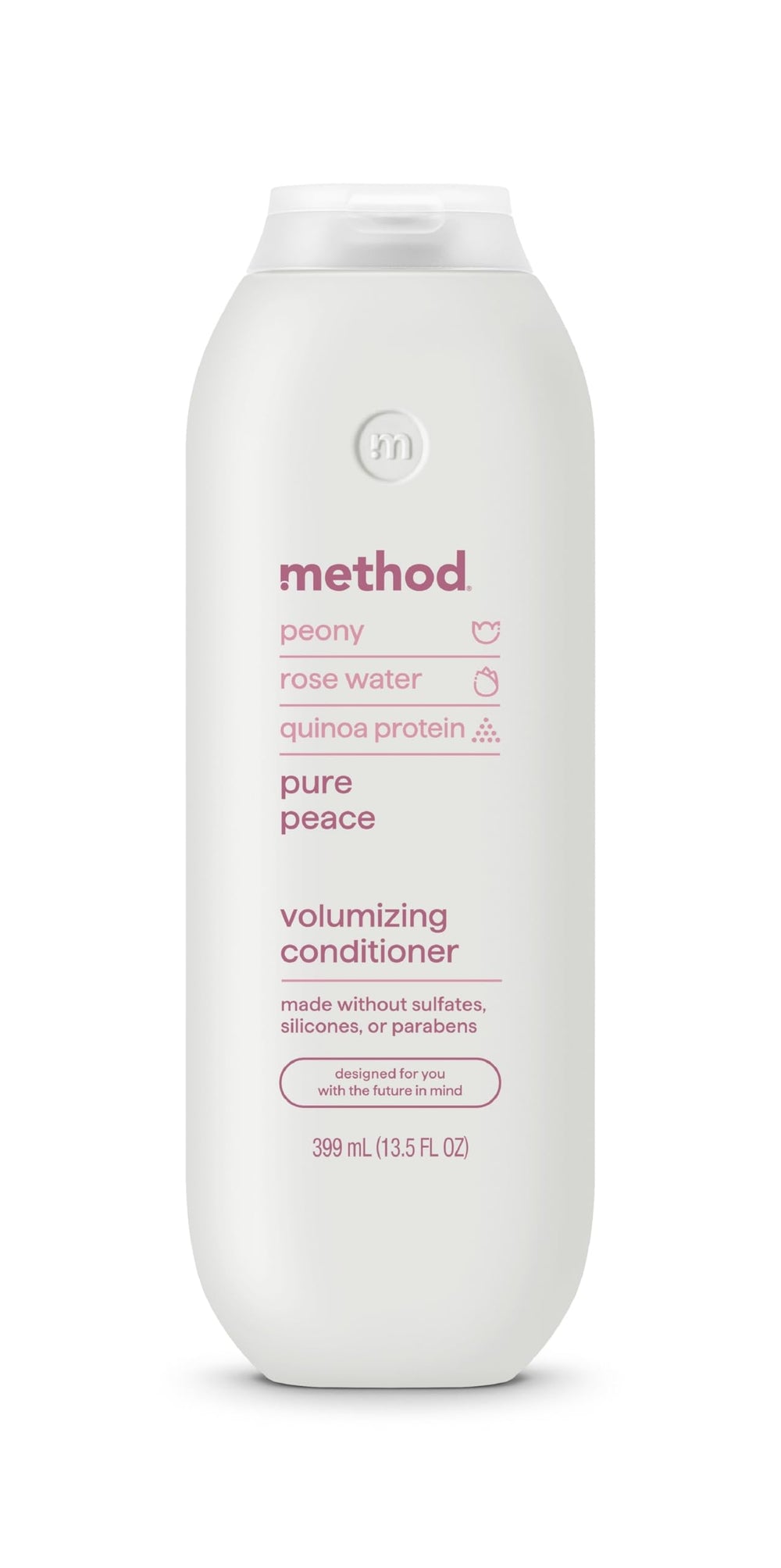 Method Pure Peace front packaging showing bottle and calming scent benefits