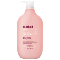Method Pure Peace front packaging showing bottle and calming label, highlights volume