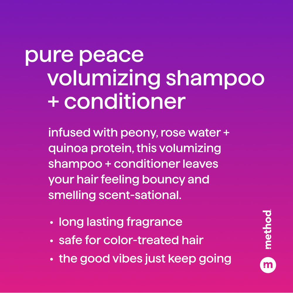Method shampoo in use during shower showing volumizing effect