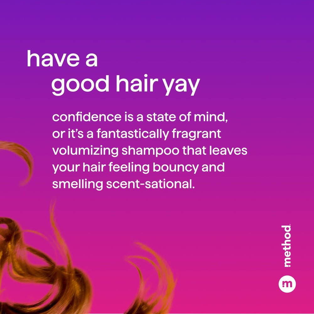 Method shampoo foamy texture demonstrating gentle cleansing benefit