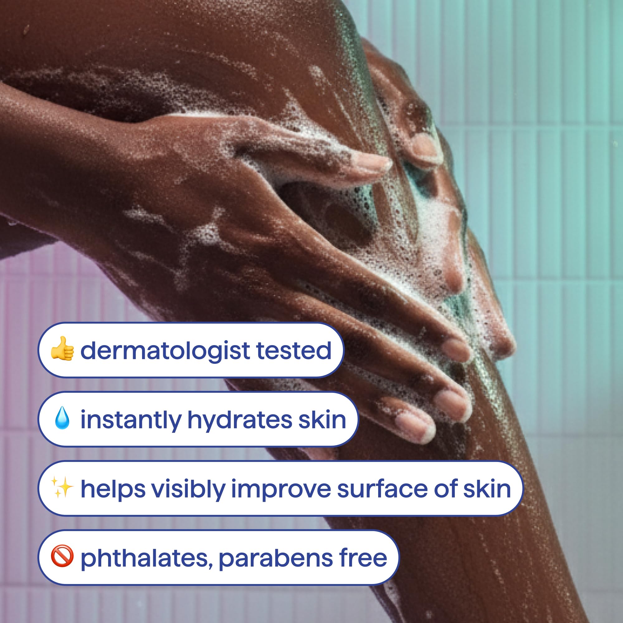 Method rich lather on hand demonstrating creamy foam and thorough cleansing