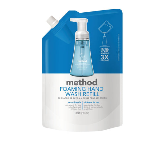 Method Sea Minerals front pouch showing label and refill size benefit