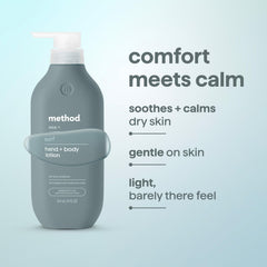 Method label close-up showing Leaping Bunny and recycled bottle information