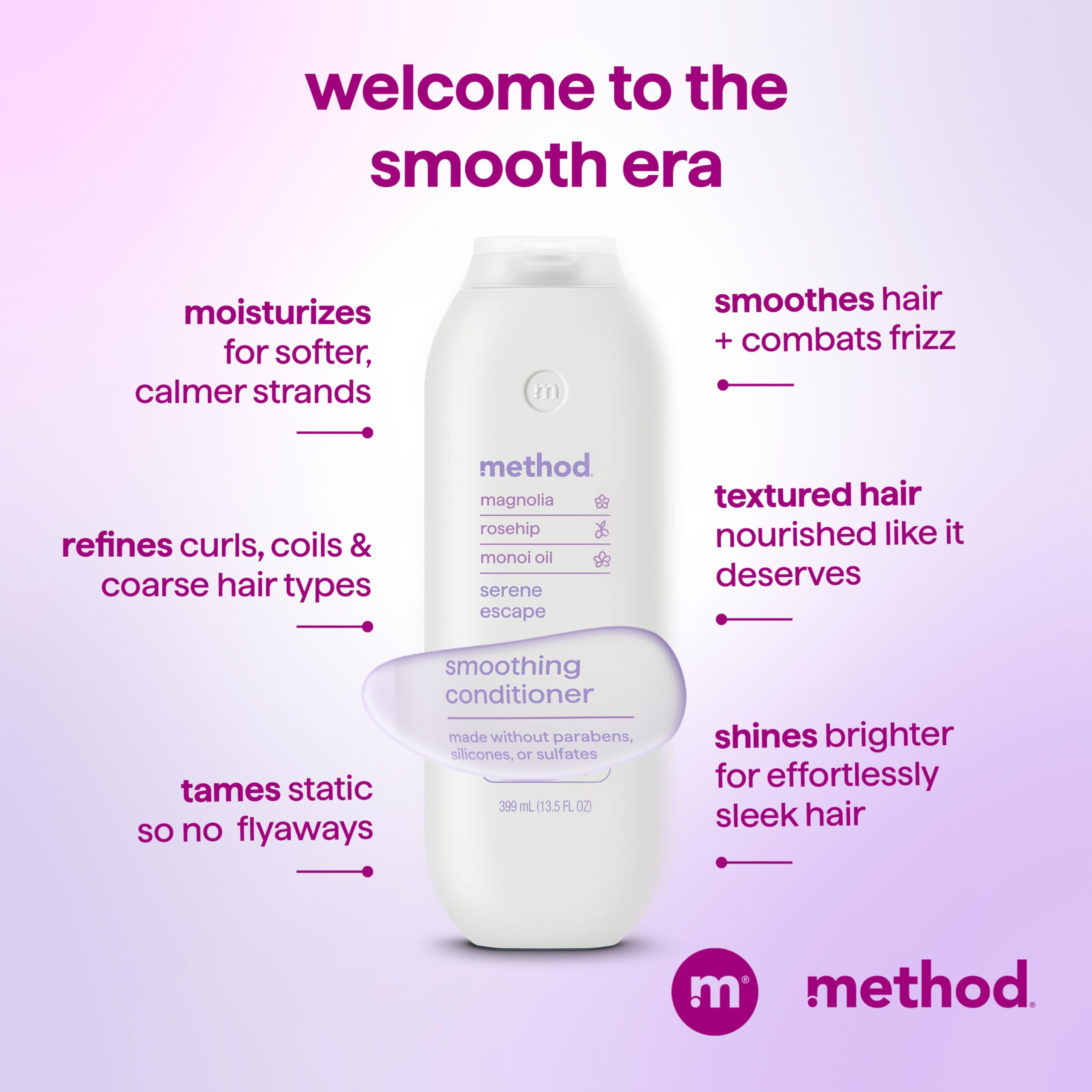 Method bottle showing recycled plastic mark promoting sustainable choice