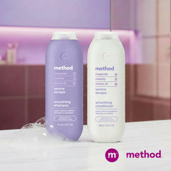 Method bottle on bathroom shelf in lifestyle setting for daily routine appeal