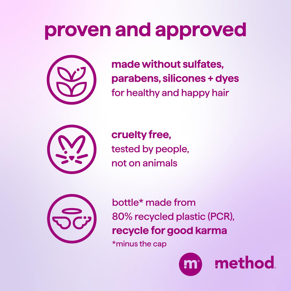 Method shampoo with matching conditioner showing routine-ready pairing
