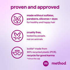 Method shampoo with matching conditioner showing routine-ready pairing