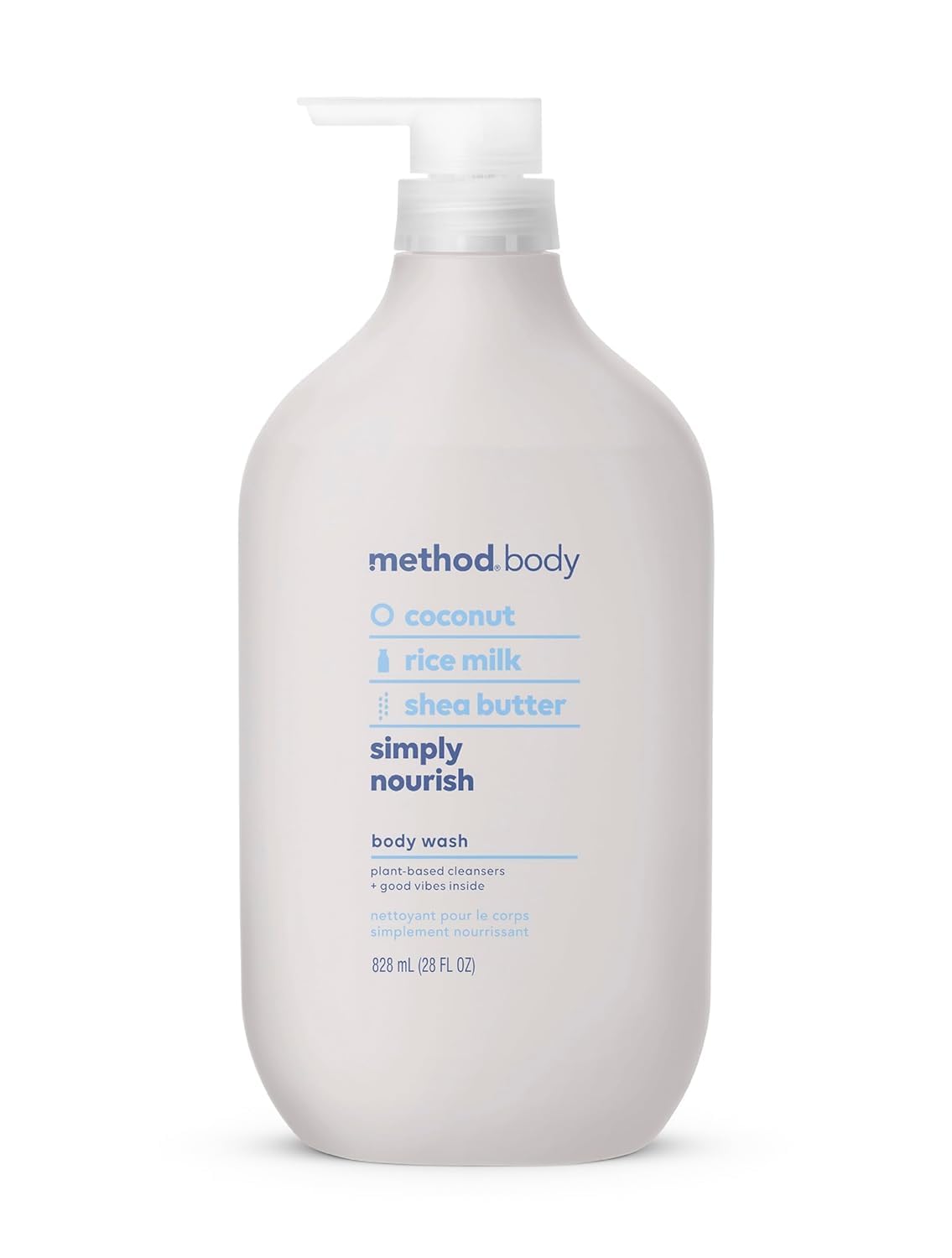 Method Simply Nourish front bottle view showing full label and scent for easy identification