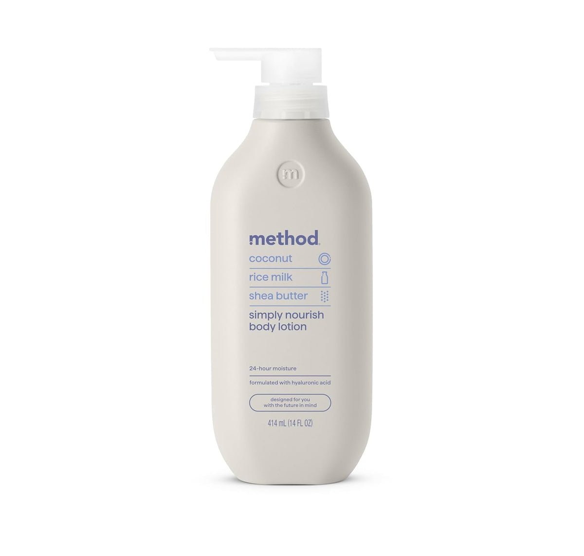 Method bottle front packaging showing label and scent benefits