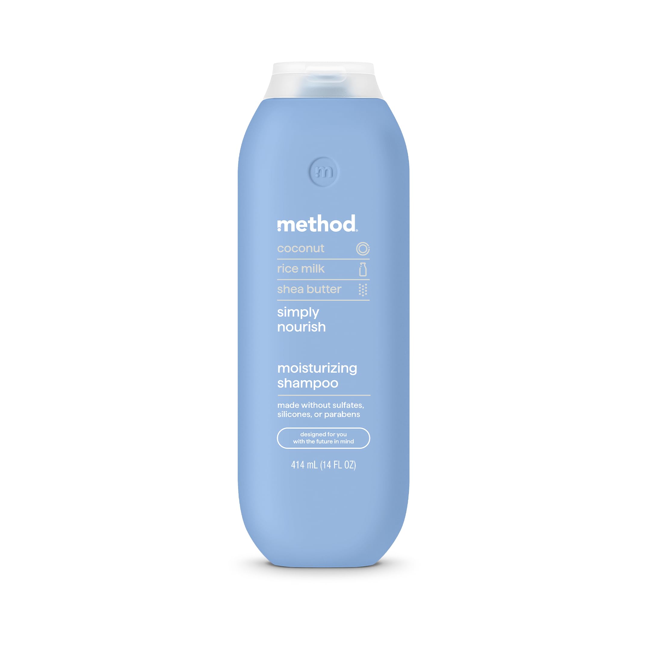 Method bottle front packaging showing label and size, highlights gentle hydration