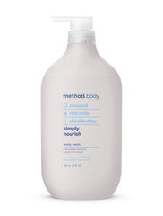 Method Simply Nourish front bottle view showing full label and scent for easy identification