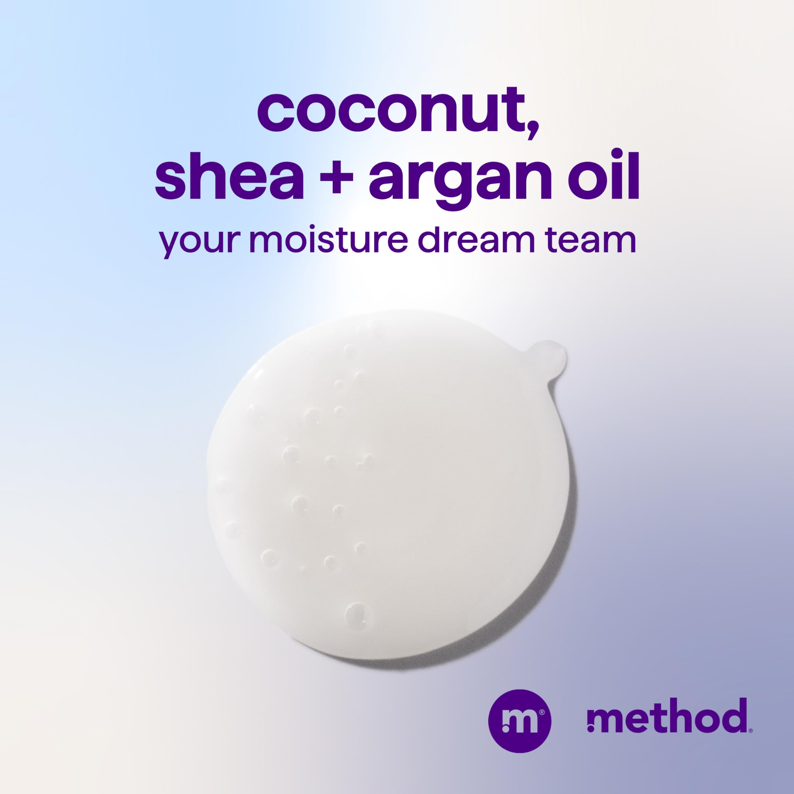 Method lather texture on hand demonstrating rich foam and effective cleansing