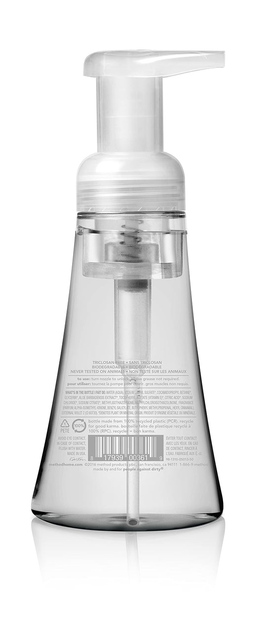 Method brand close-up of pump and label highlighting clean design